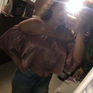 Pink off the shoulder top